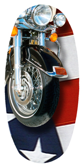 DASOV 332 Biker on US Flag